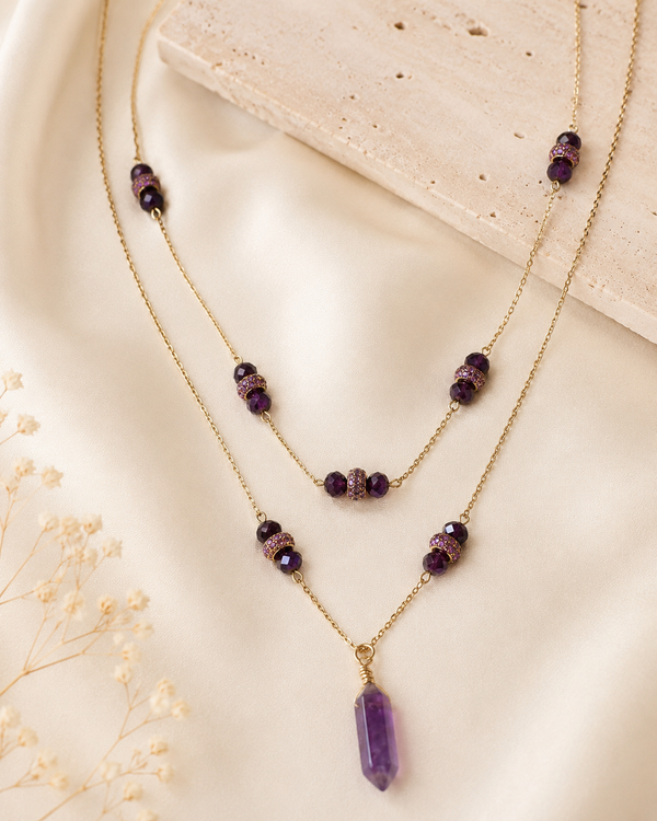 Wonderfully Made Amethyst Necklace Set