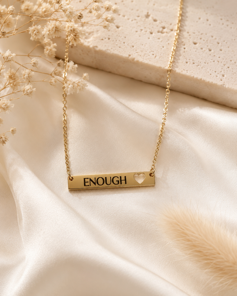 Enough Bar Necklace